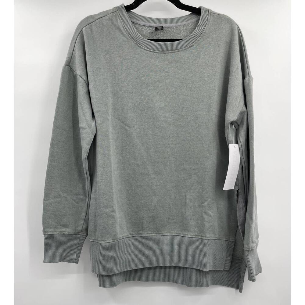 Velocity Sweatshirt Large Vintage Olive Oversized Crewneck NEW Womens Comfy Warm